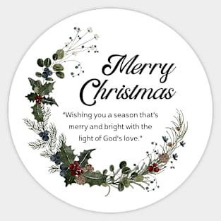 Merry Christmas Round Sticker 23 Sticker